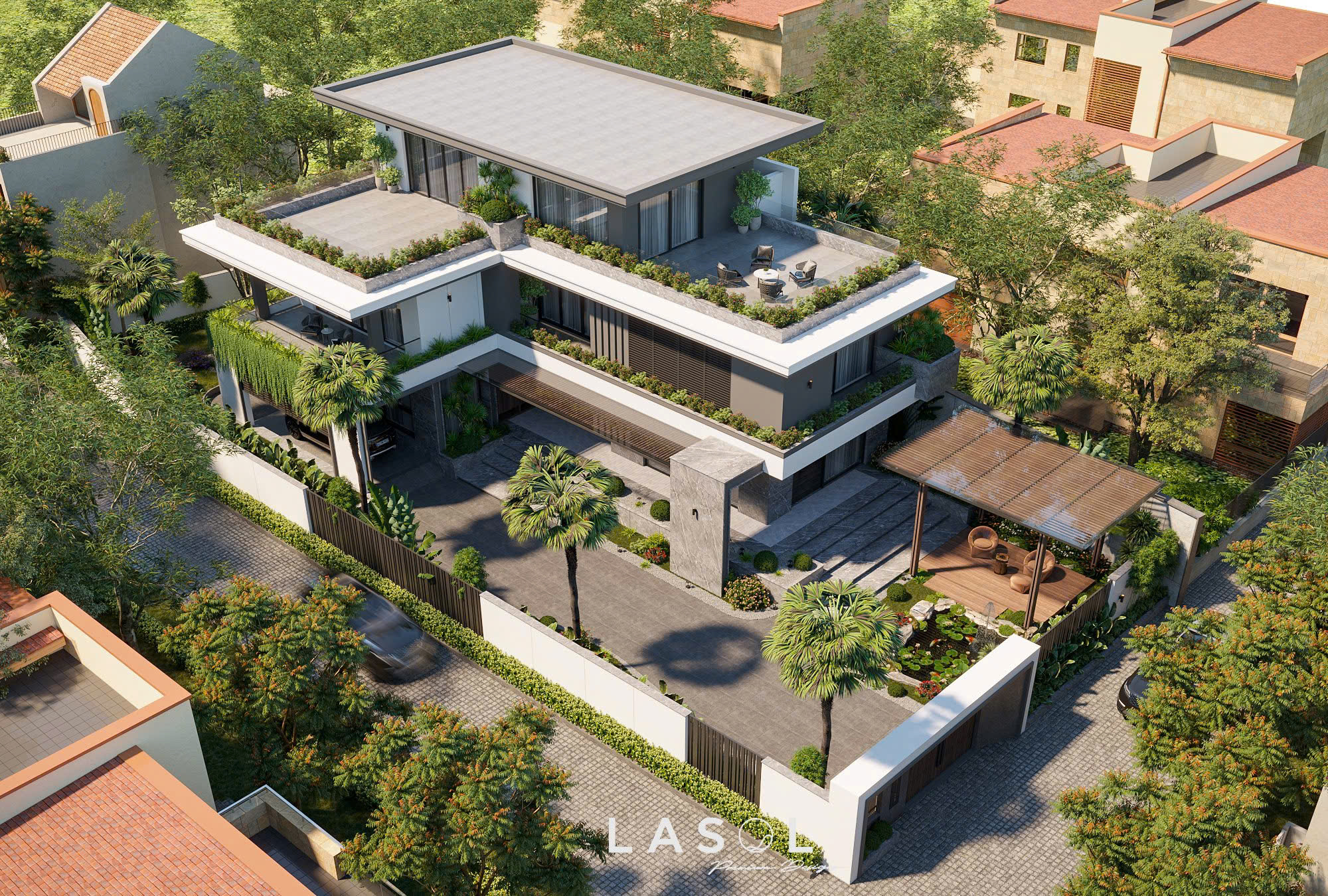 Dự án thiết kế kiến trúc biệt thự THANH LINH VILLA - Lasol Design