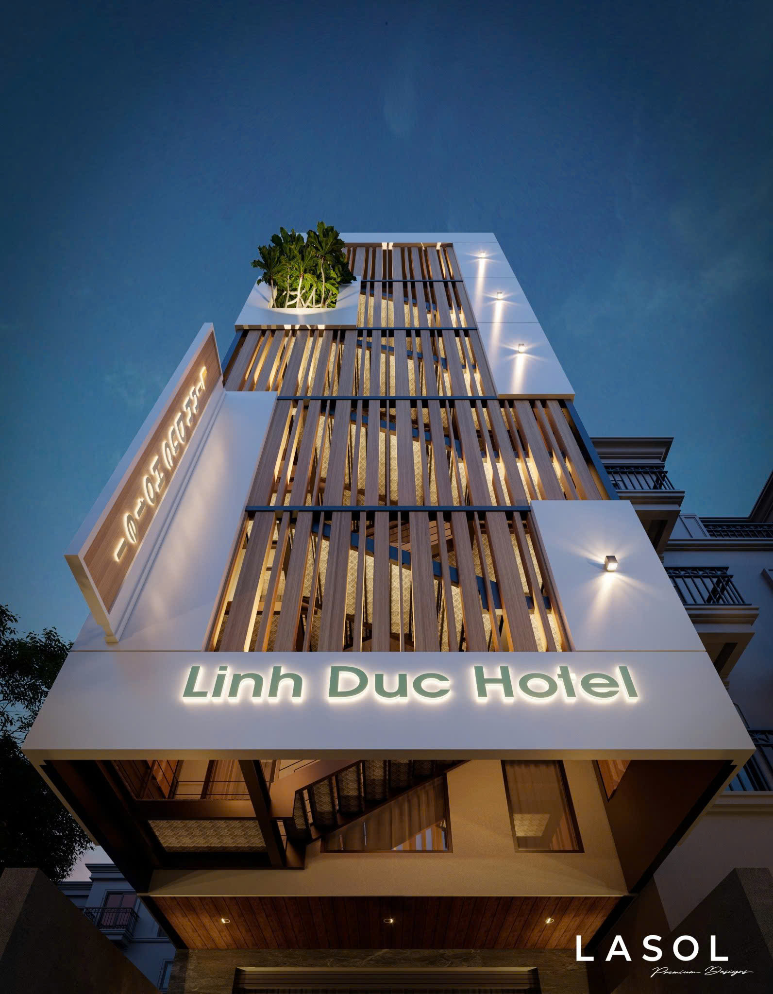 Dự án thiết kế kiến trúc Linh Đức Hotel 1