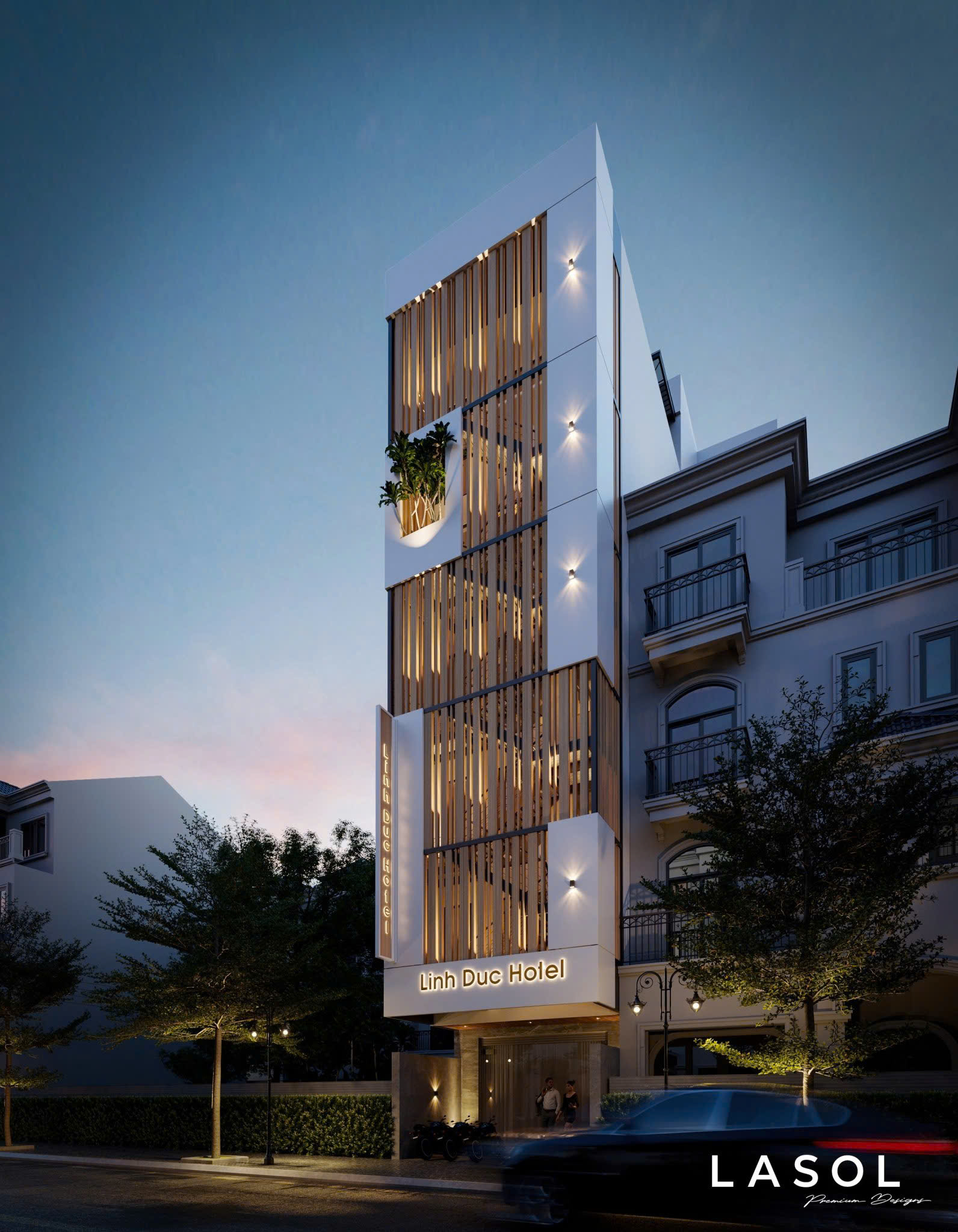 Dự án thiết kế kiến trúc Linh Đức Hotel 4