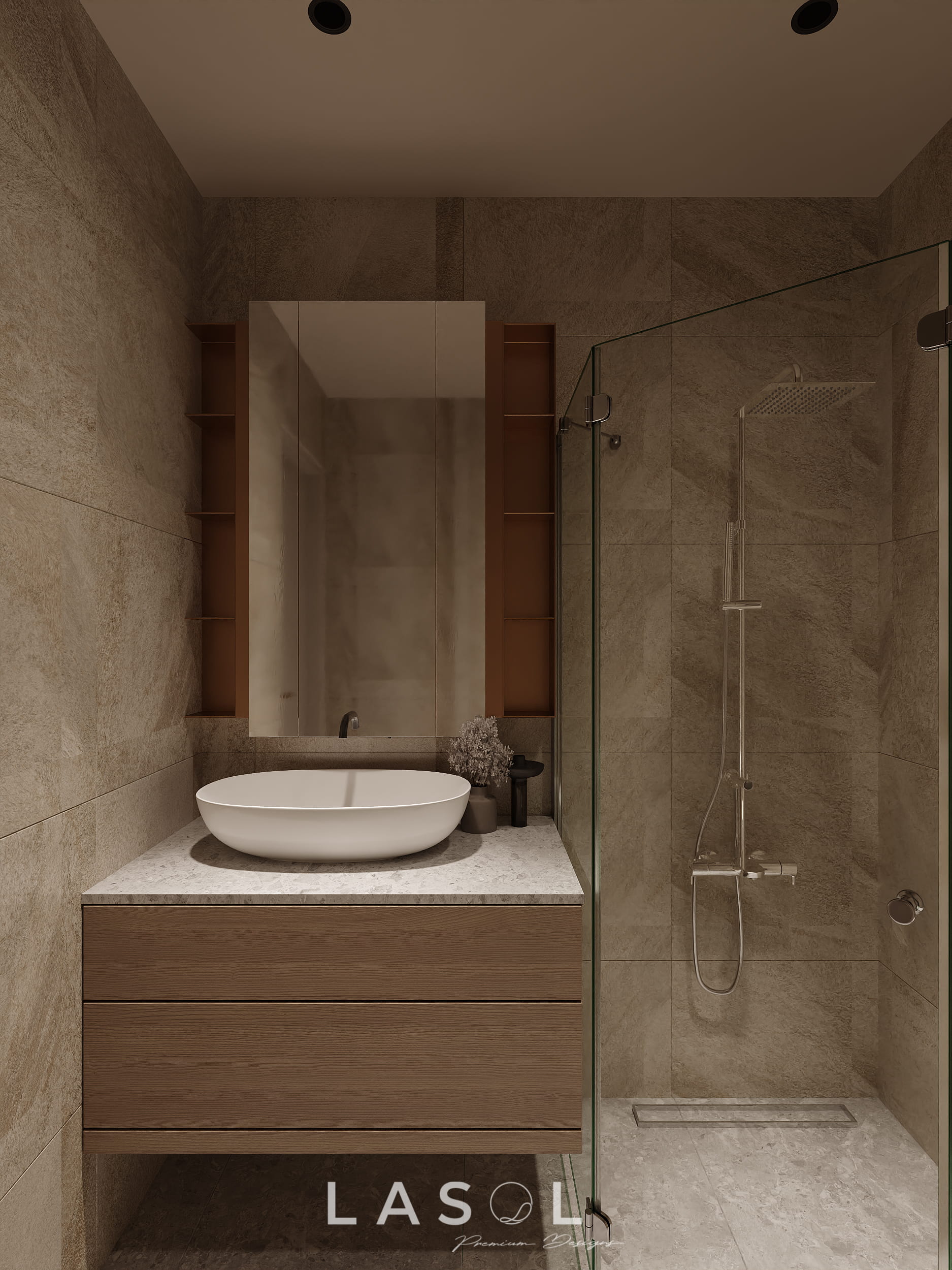 Dự án thiết kế nội thất chung cư smart city 2 phòng wc 2