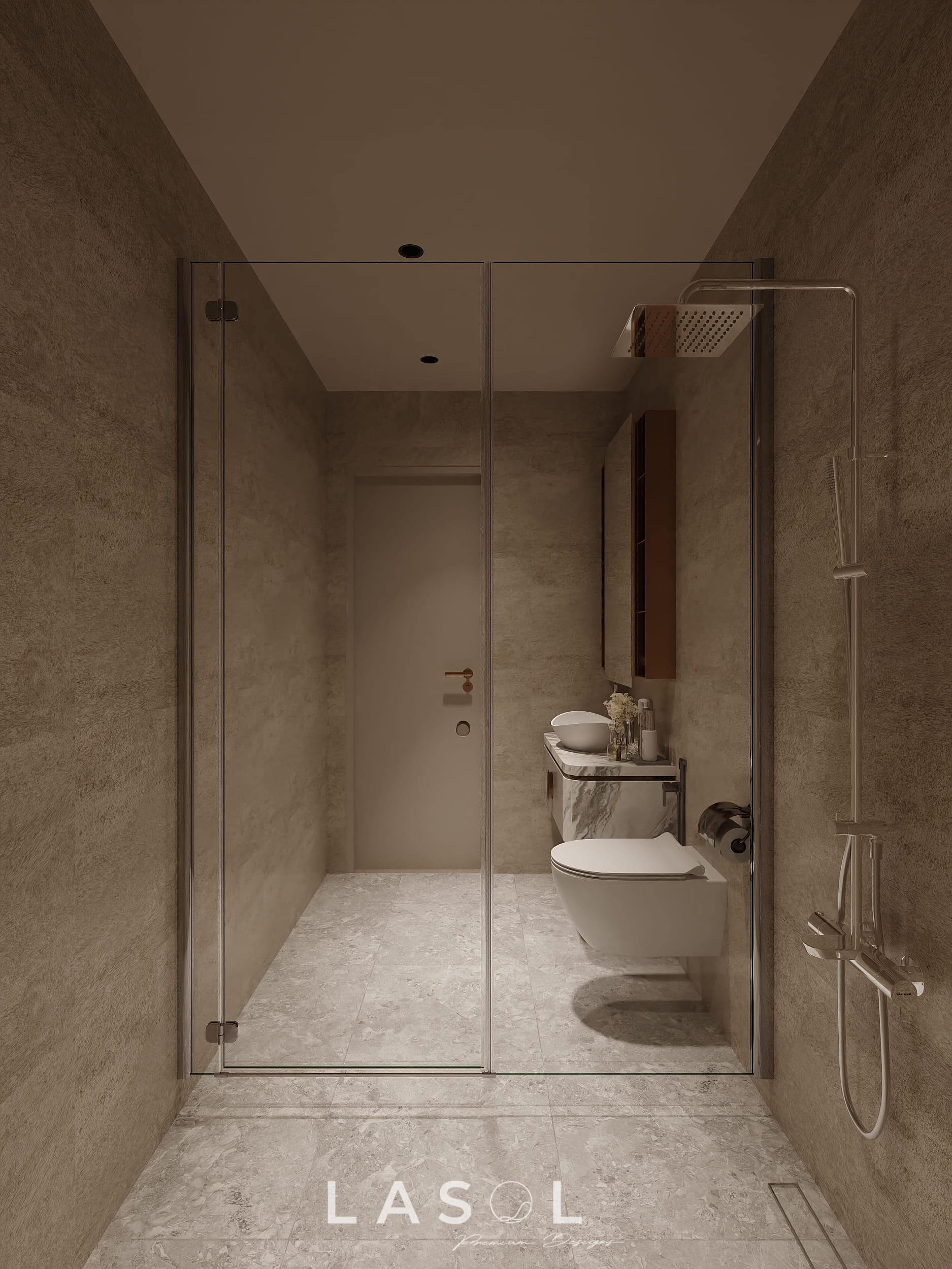 Dự án thiết kế nội thất chung cư smart city 2 phòng wc 4