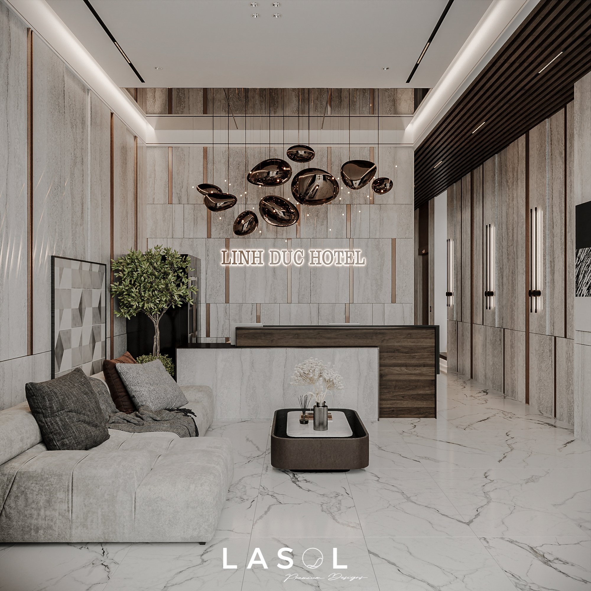 Dự án thiết kế nội thất Linh Đức Hotel 1