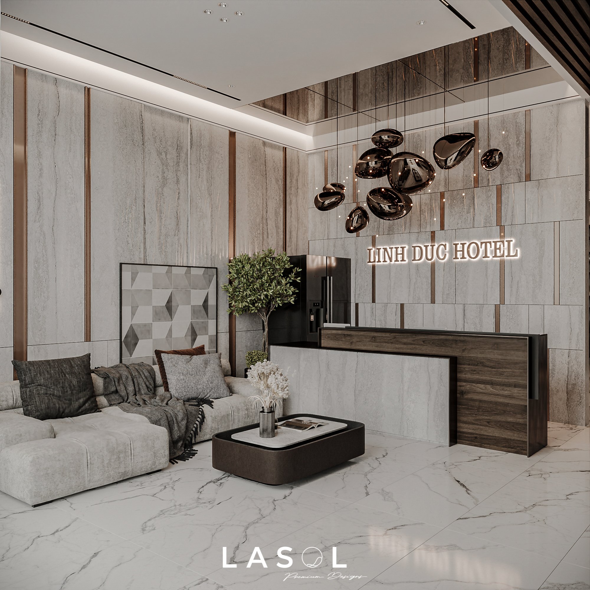 Dự án thiết kế nội thất Linh Đức Hotel 2