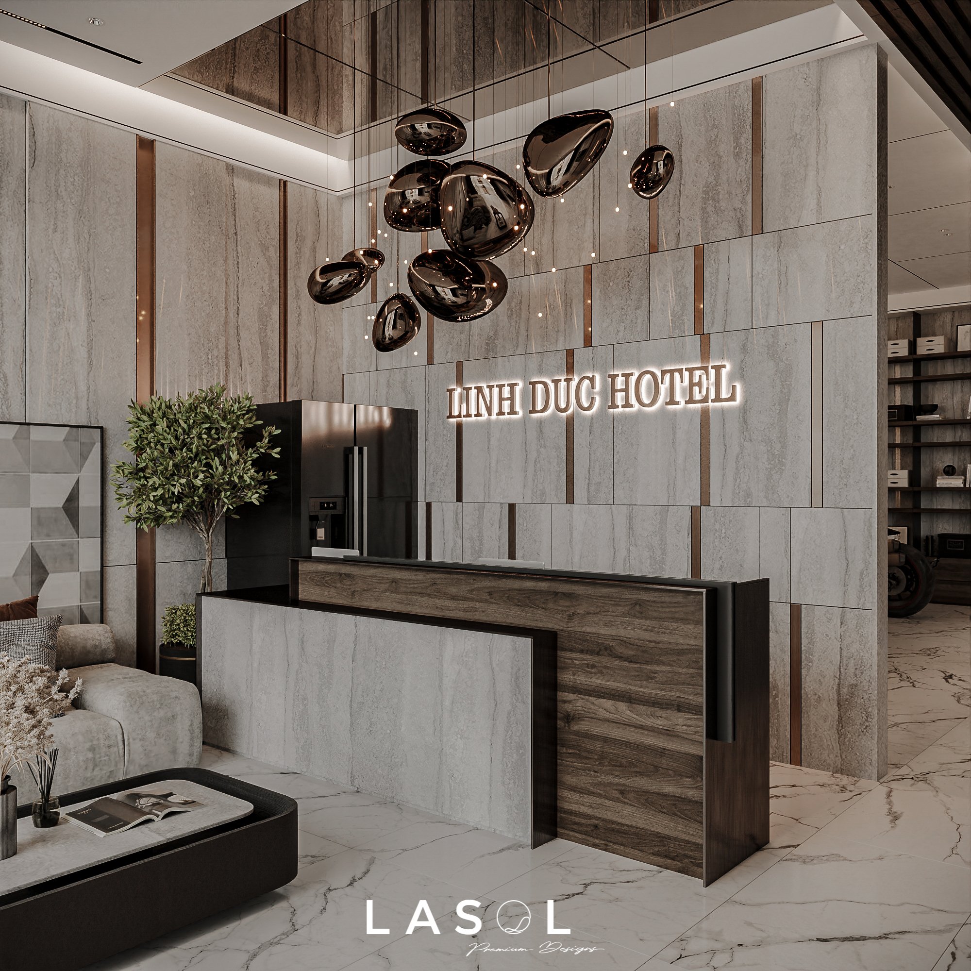 Dự án thiết kế nội thất Linh Đức Hotel 3