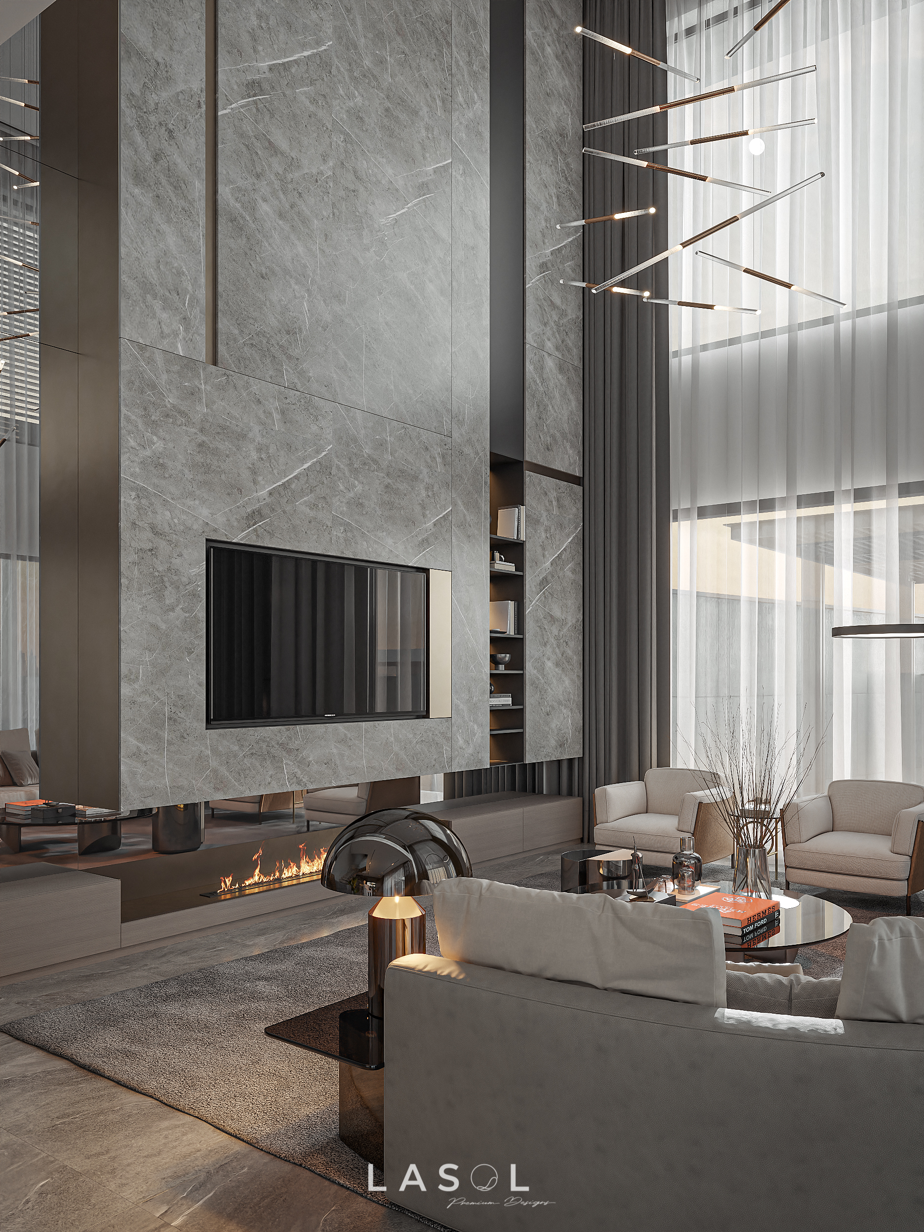 Thiết kế nội thất phòng khách THANH LINH VILLA