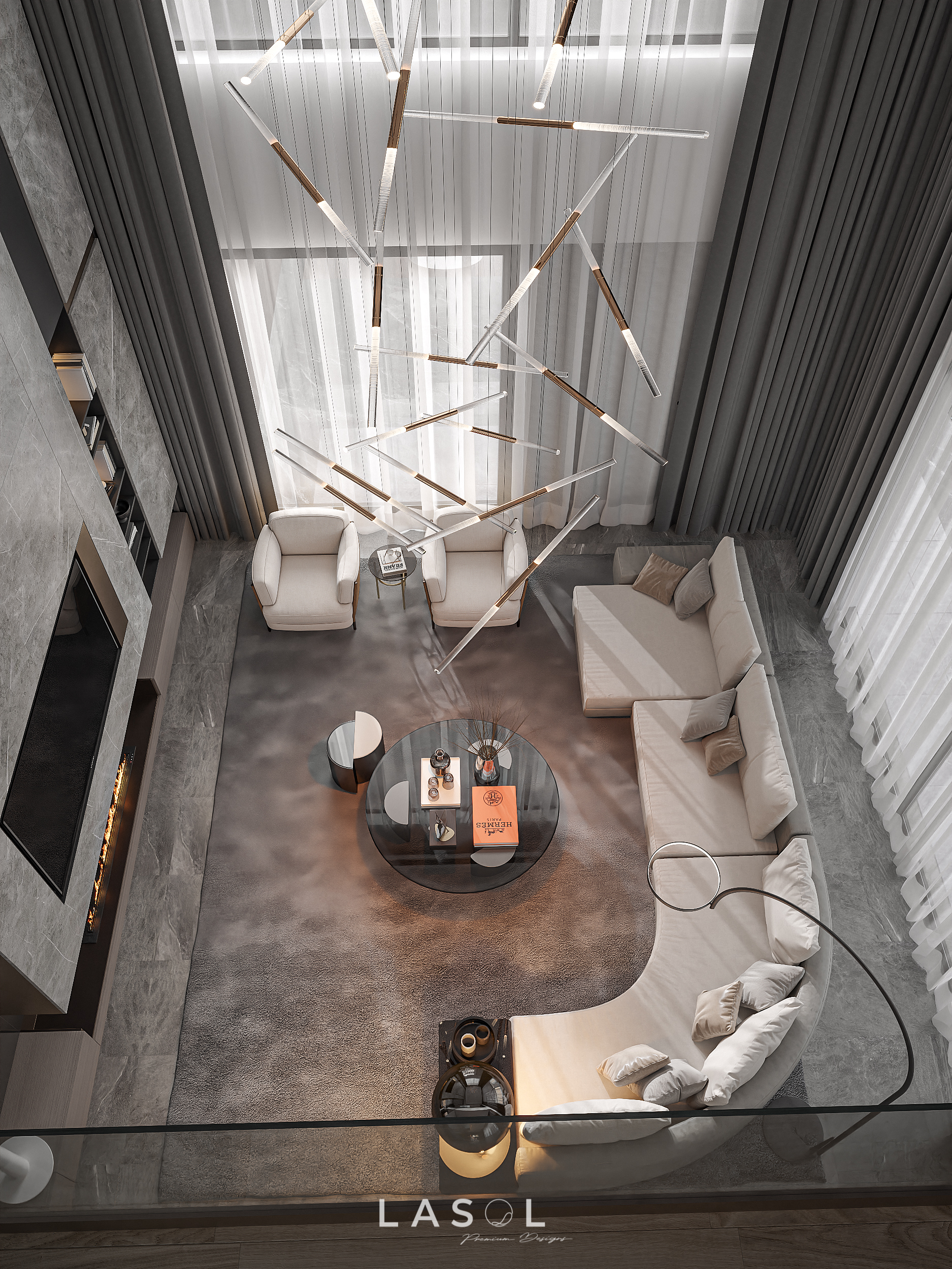 Thiết kế nội thất phòng khách THANH LINH VILLA