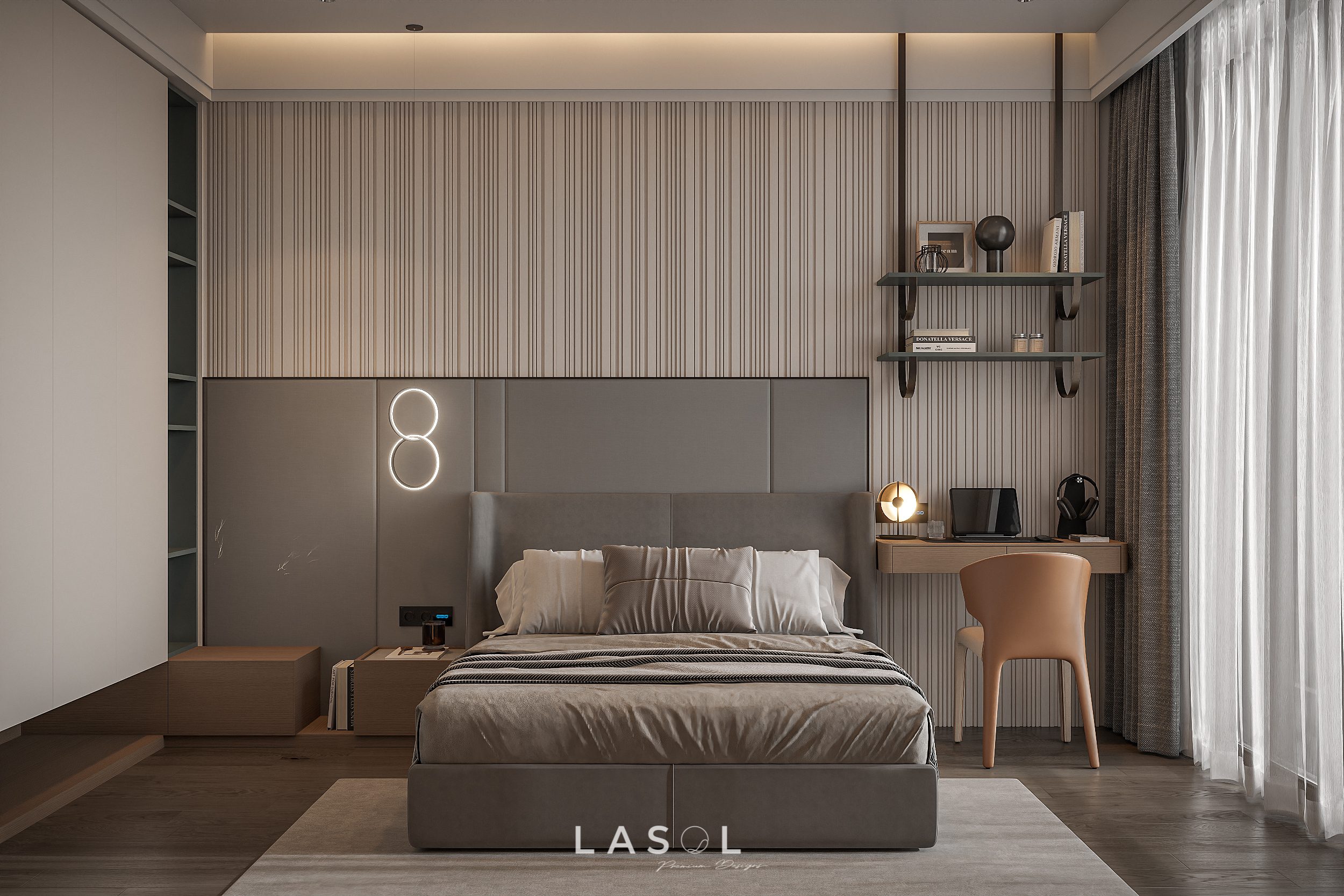 Thiết kế nội thất phòng ngủ con trai THANH LINH VILLA